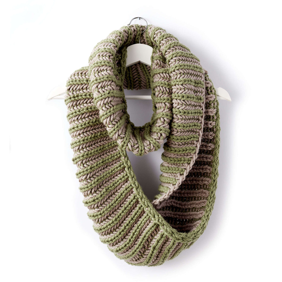 Knit Cowl made in Bernat Softee Chunky yarn