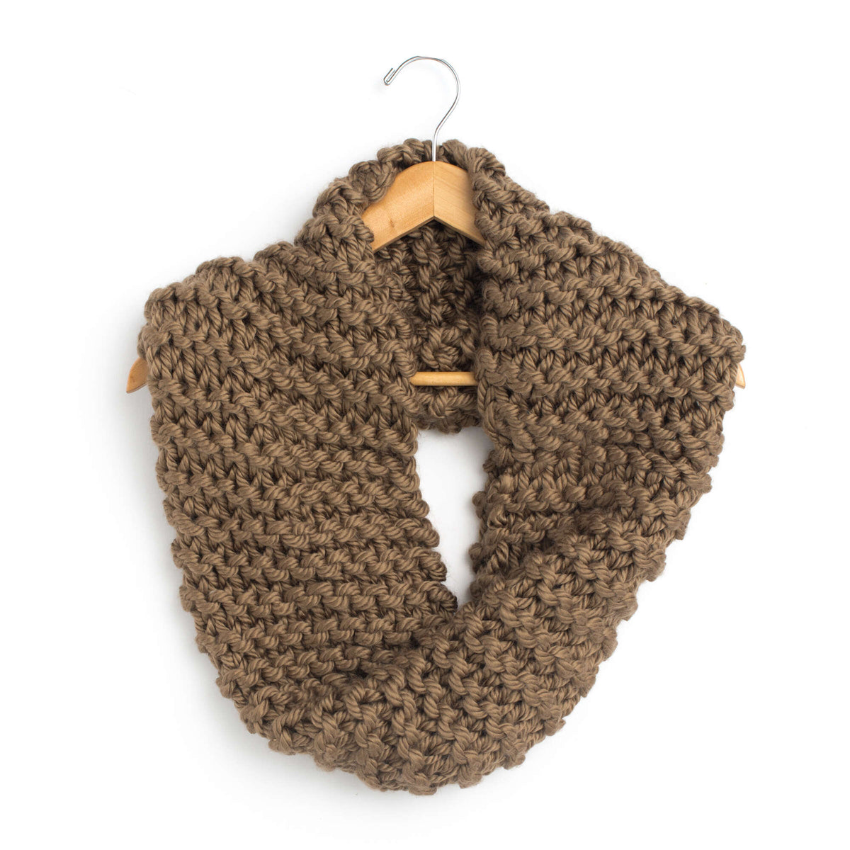 Knit Cowl made in Bernat Mega Bulky yarn