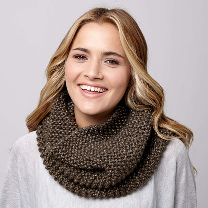 Bernat Knit Shimmer Cowl Knit Cowl made in Bernat Dazzle yarn