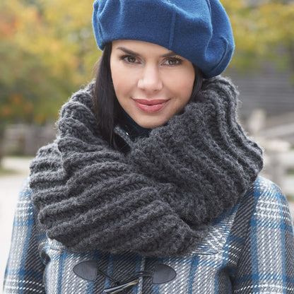 Bernat Knit Mobius Cowl Knit Cowl made in Bernat Roving yarn