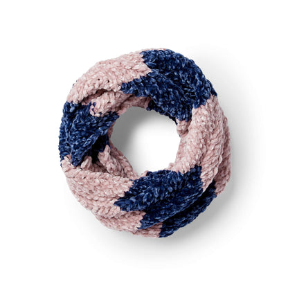 Bernat Knit Chevron Cowl Knit Cowl made in Bernat Velvet yarn