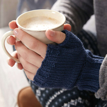 Bernat Knit Fingerless Gloves Single Size