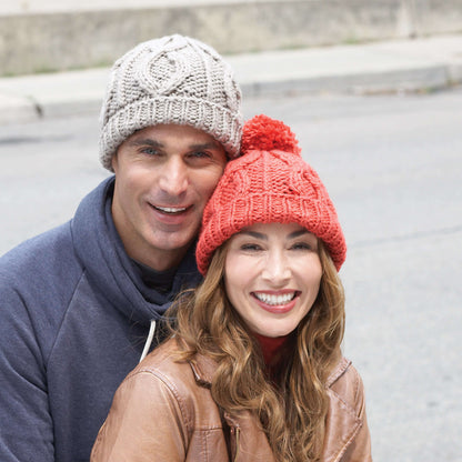 Bernat Cable Hat Knit Hat made in Bernat Satin yarn