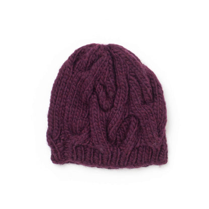 Bernat Roving Cable Hat Knit Hat made in Bernat Roving yarn