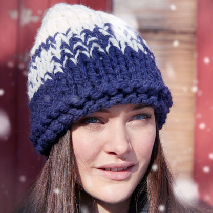 Bernat Knit Bulky Gradient Hat Knit Hat made in Bernat Wool-Up Bulky yarn