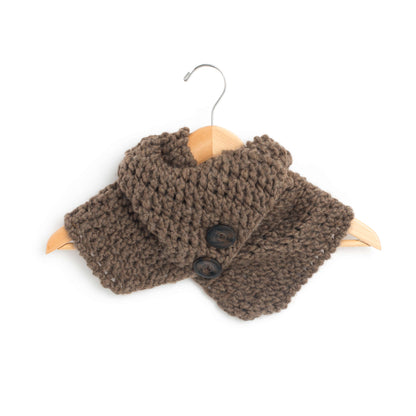 Bernat Knit Buttoned Wrap Scarf Knit Scarf made in Bernat Roving yarn