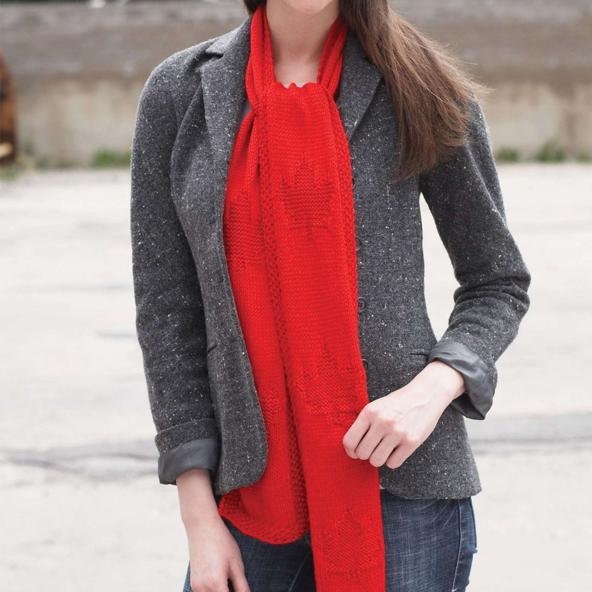 Knit Scarf made in Bernat Satin yarn