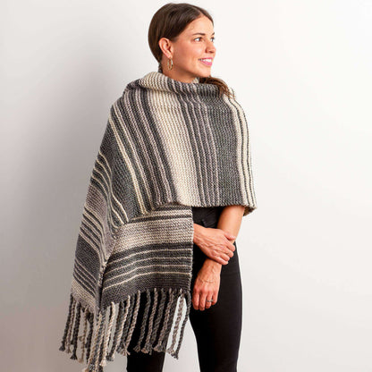 Bernat Pearl Stripes Knit Scarf Knit Scarf made in Bernat Wavelength yarn