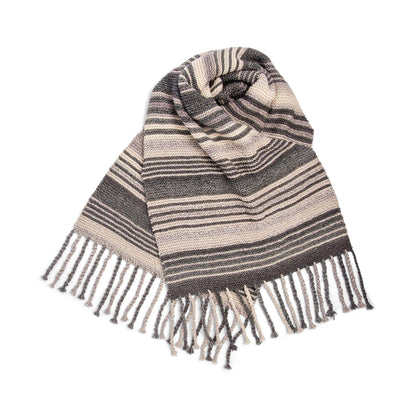 Bernat Pearl Stripes Knit Scarf Knit Scarf made in Bernat Wavelength yarn