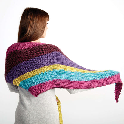 Bernat Knit Triangle Shawl Knit Shawl made in Bernat Pop! yarn