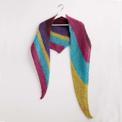 Bernat Knit Triangle Shawl Knit Shawl made in Bernat Pop! yarn