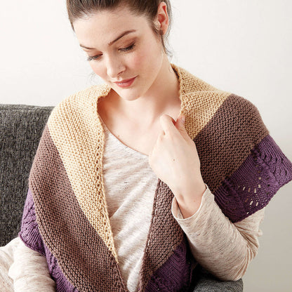 Bernat Knit Comfort Shawl Knit Shawl made in Bernat Super Value yarn