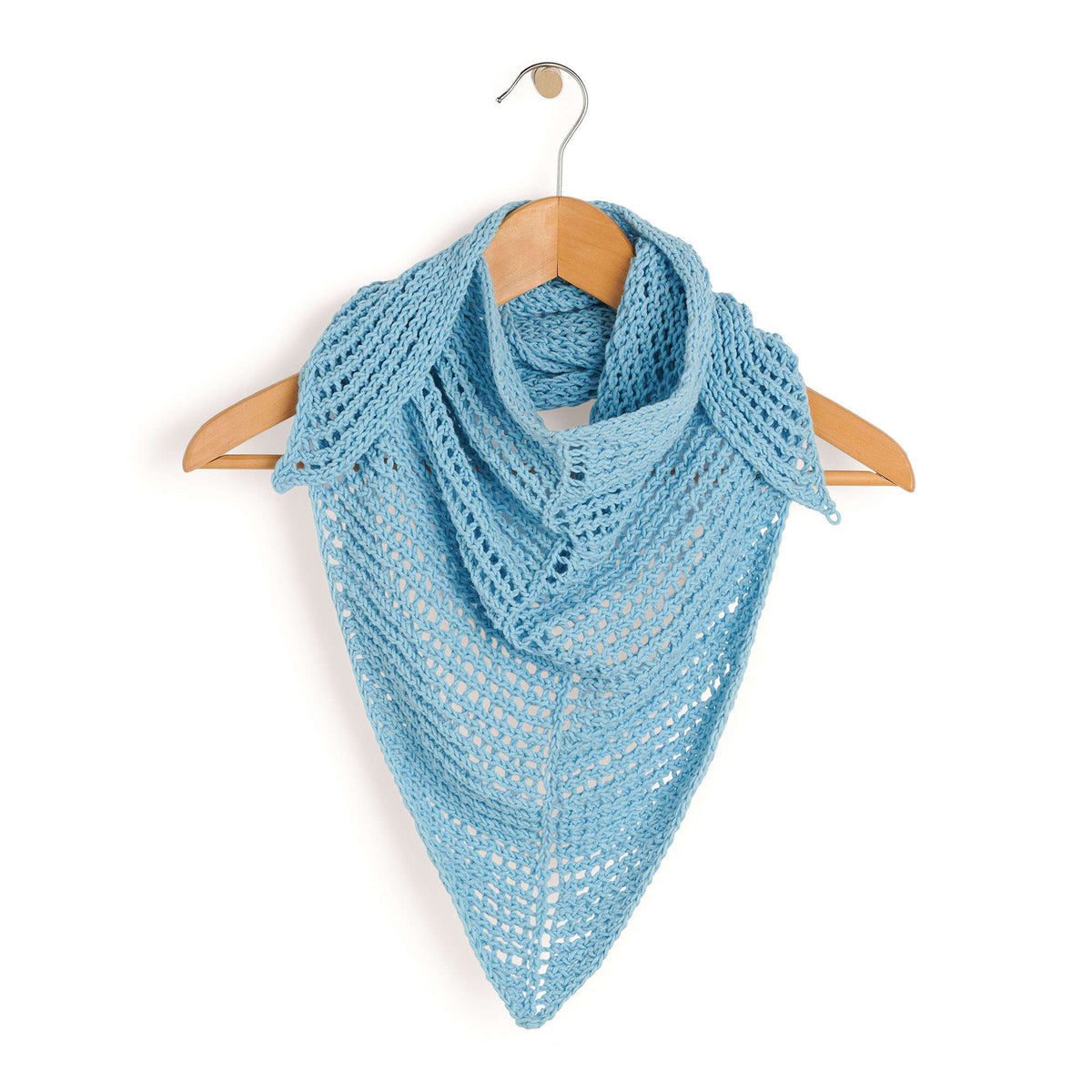 Knit Shawl made in Bernat Softee Cotton yarn