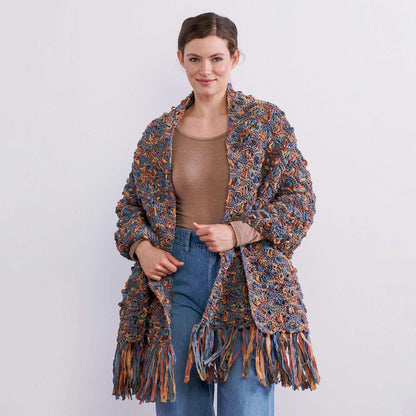 Bernat Foam Waves Knit Wrap Knit Wrap made in Bernat Suede-ish yarn