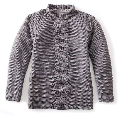 Bernat Center Fan Knit Pullover XL