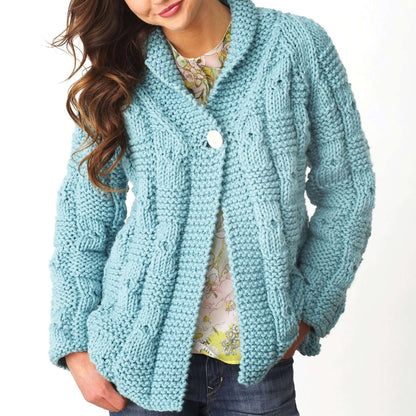 Bernat Textured Checks Knit Cardigan All Variants