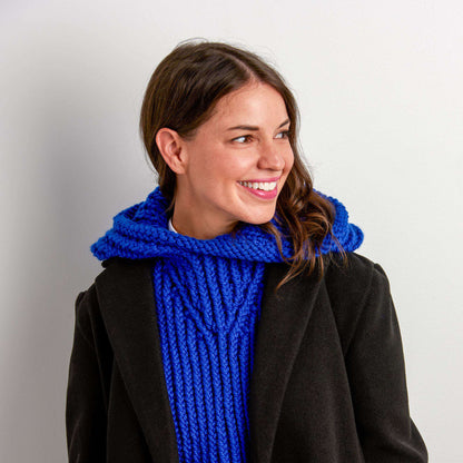 Bernat Chunky Knit Hood Knit Sweater made in Bernat Softee Chunky yarn