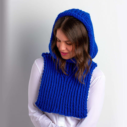 Bernat Chunky Knit Hood Knit Sweater made in Bernat Softee Chunky yarn
