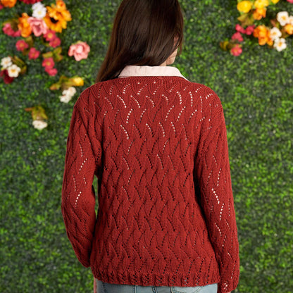 Bernat Knit Lacy Short Cardigan 4/5 XL