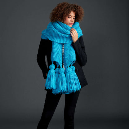 Bernat Keeping It Simple Knit Super Scarf Knit Scarf made in Bernat Roving yarn