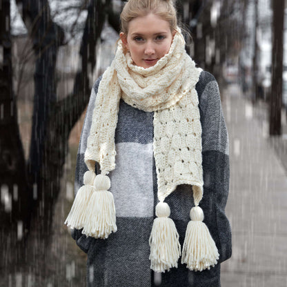 Bernat Make It Big Knit Super Scarf Wine