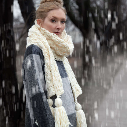 Bernat Make It Big Knit Super Scarf Wine