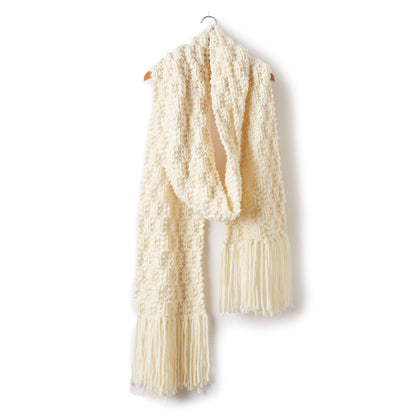 Bernat Rib Check Knit Super Scarf Knit Scarf made in Bernat Wool-Up Bulky yarn