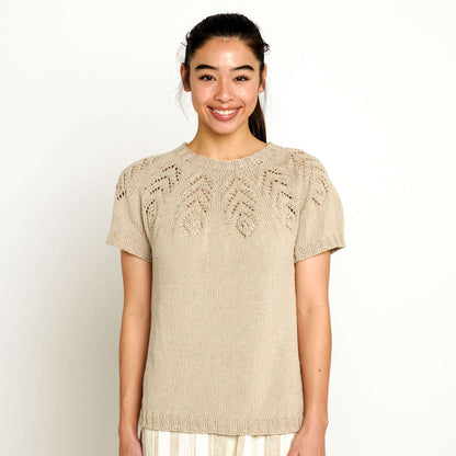 Bernat Nice and Lacy Yoke Knit Tee 4/5 XL