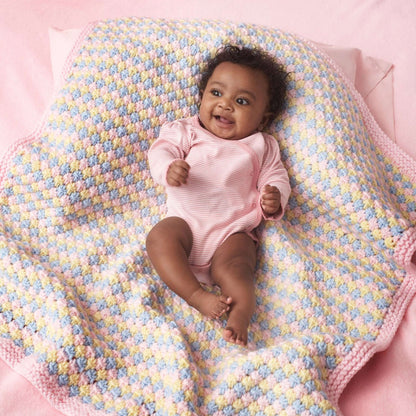 Bernat Tri-Color Knit Baby Blanket Single Size