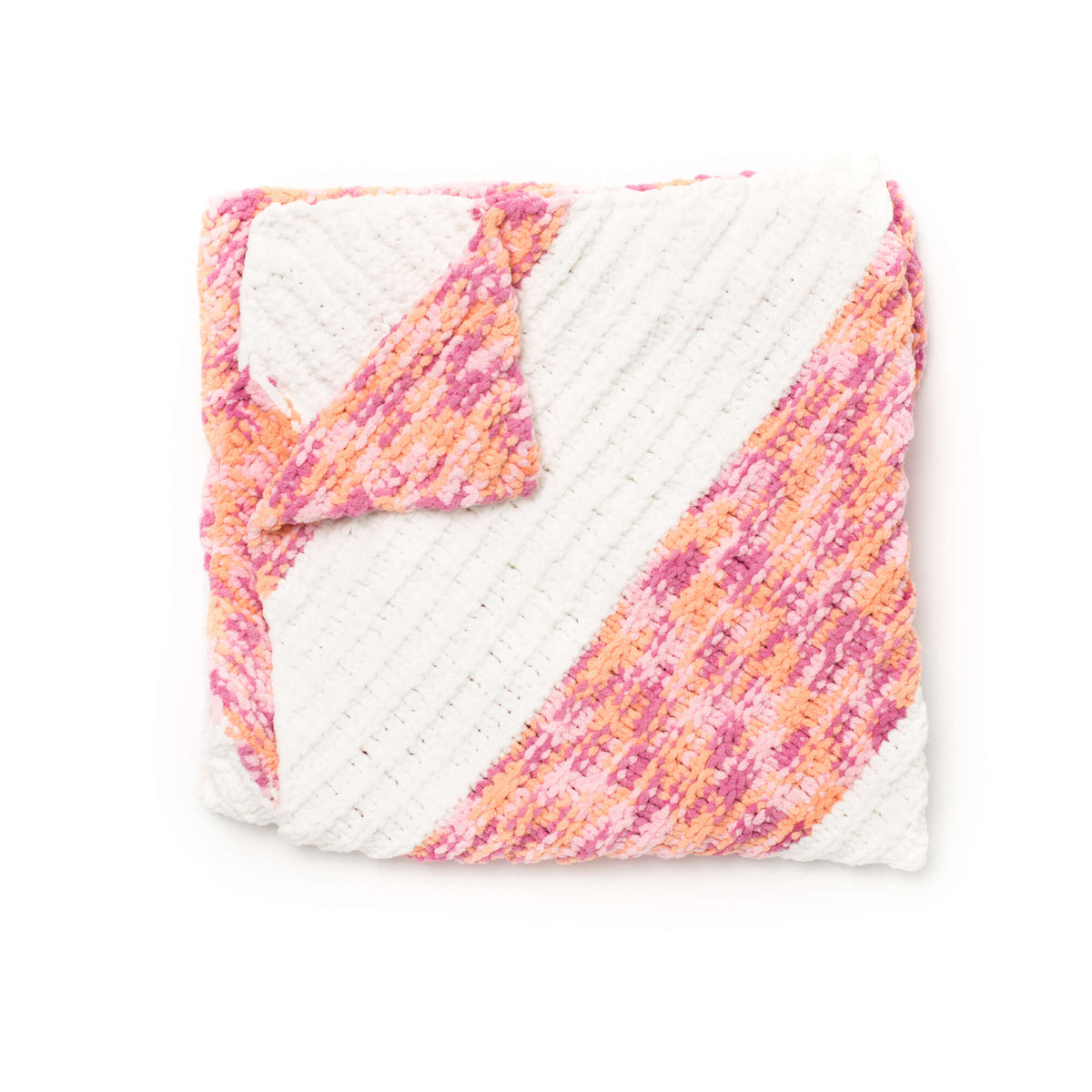 Knit Blanket made in Bernat Baby Blanket yarn