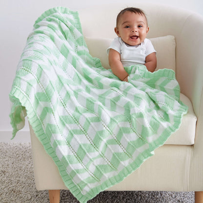 Bernat Little Peaks Knit Blanket Knit Blanket made in Bernat Baby Sport yarn