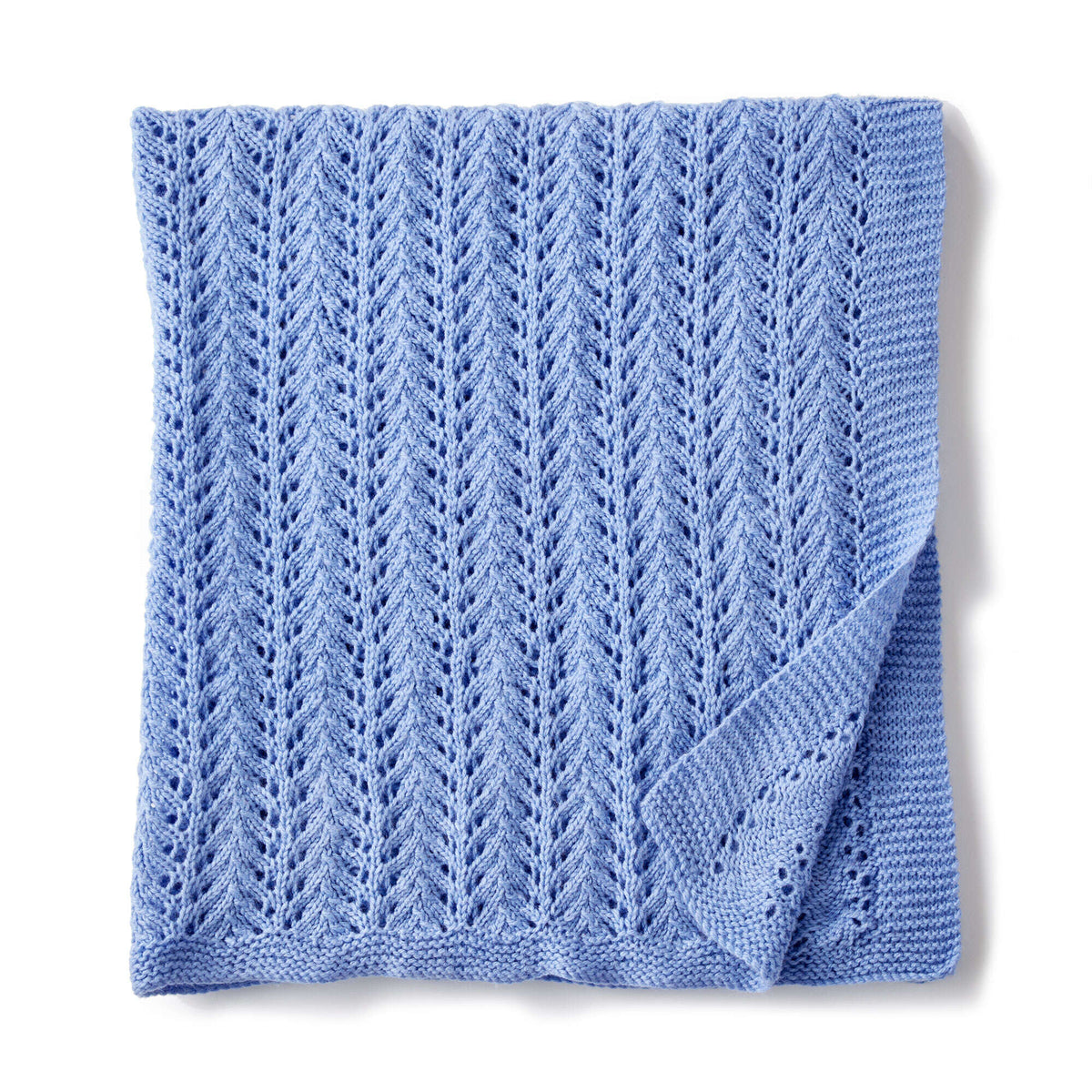 Knit Blanket made in Bernat Baby Sport yarn