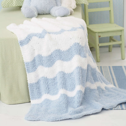 Bernat Fading Waves Knit Blanket Knit Blanket made in Bernat Pipsqueak yarn