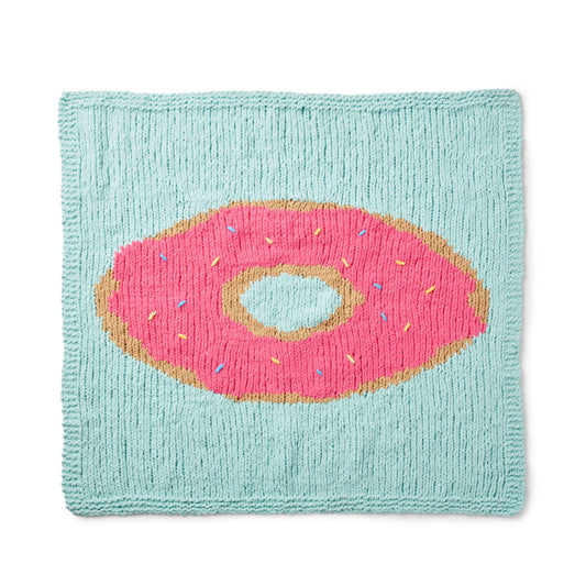 Knit Blanket made in Bernat Baby Blanket yarn