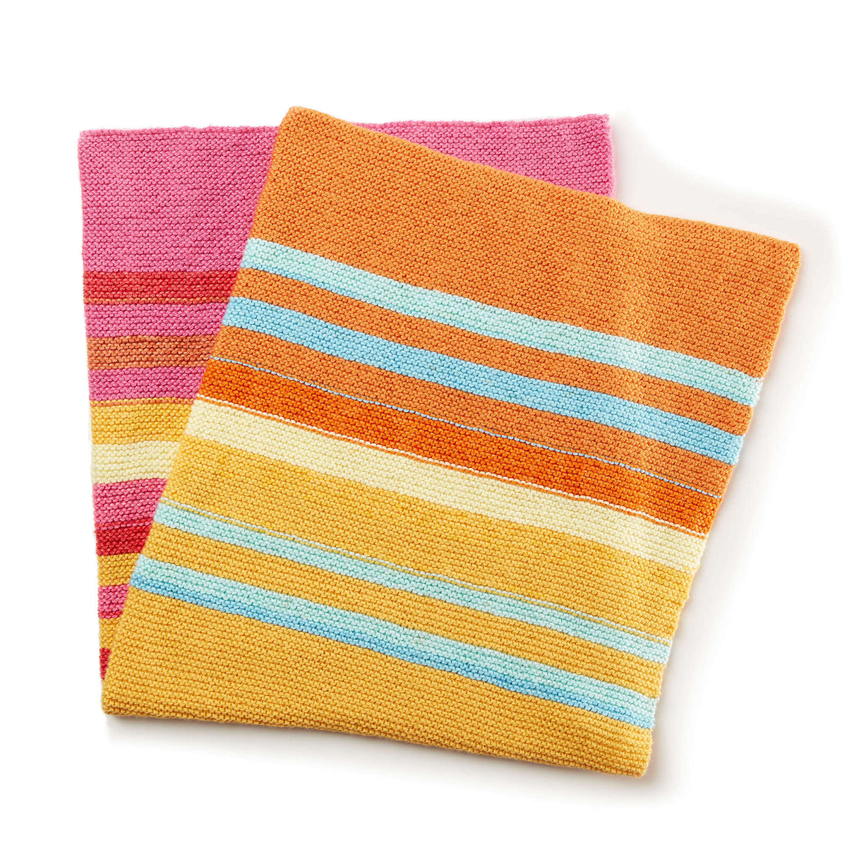 Knit Blanket made in Bernat Softee Baby yarn