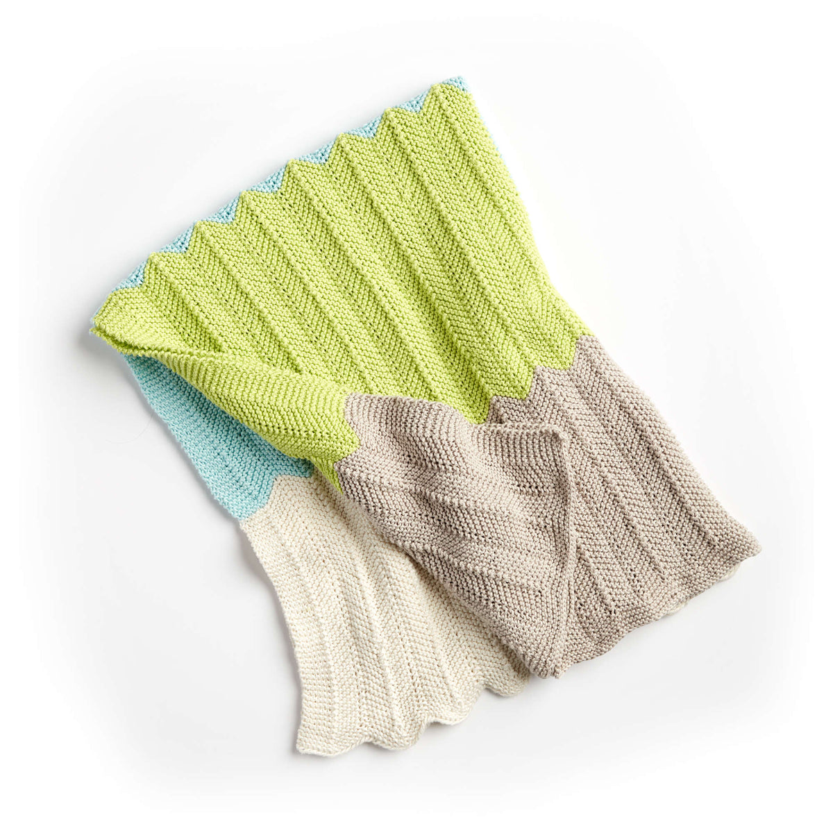 Knit Blanket made in Bernat Softee Baby yarn