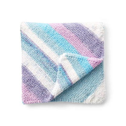 Bernat Slumber Stripes Knit Baby Blanket Knit Blanket made in Bernat Pipsqueak yarn
