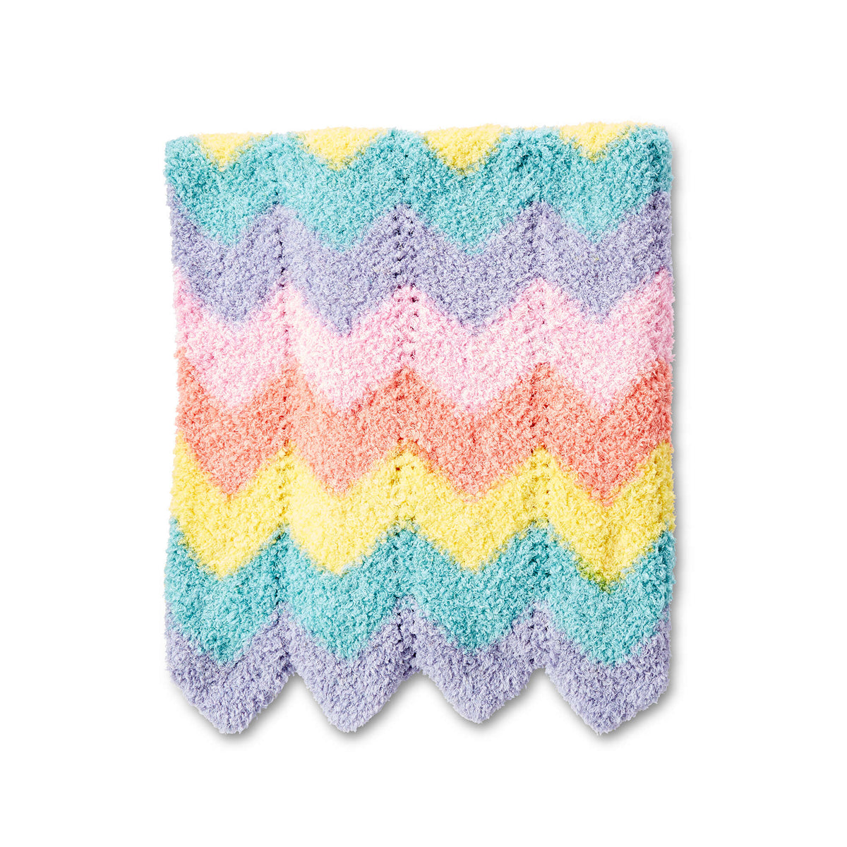 Knit Blanket made in Bernat Pipsqueak yarn