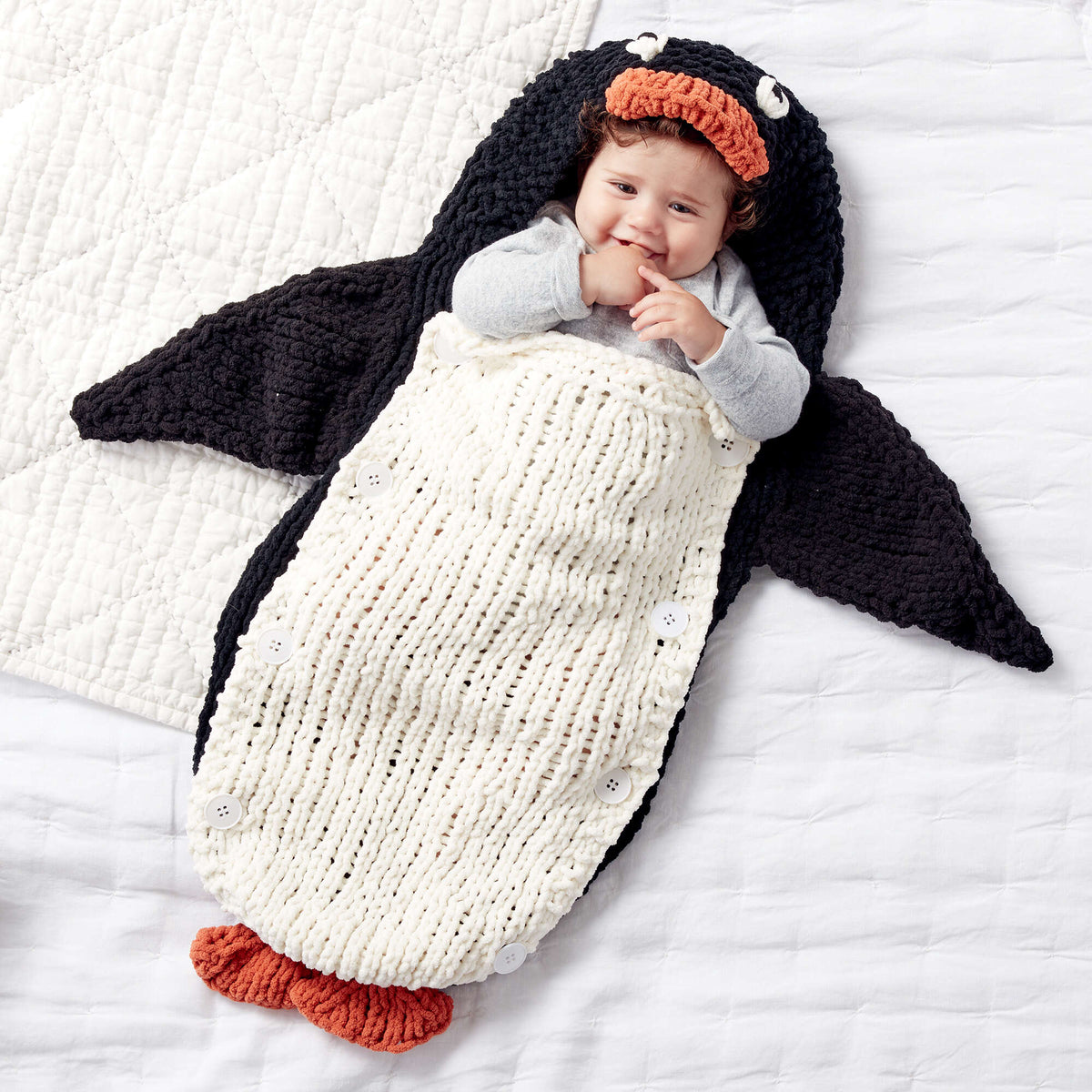 Knit Blanket made in Bernat Blanket yarn