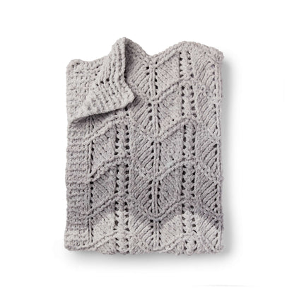 Bernat Lacy Chevrons Knit Baby Blanket Knit Blanket made in Bernat Baby Blanket yarn