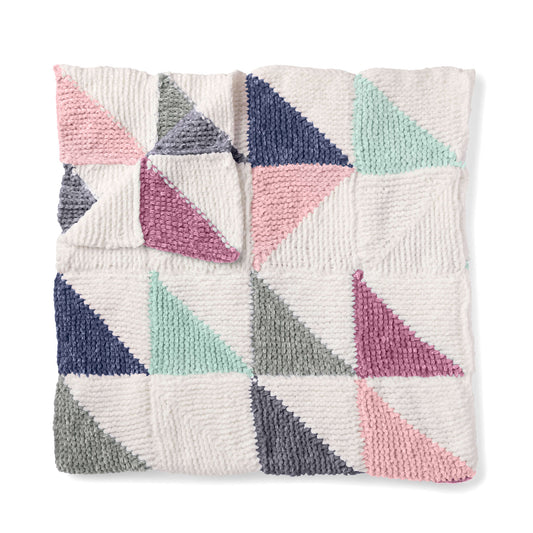 Knit Blanket made in Bernat Baby Velvet yarn