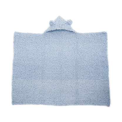 Bernat Bear-y Cute Knit Hooded Baby Blanket Knit Blanket made in Bernat Sheepy yarn