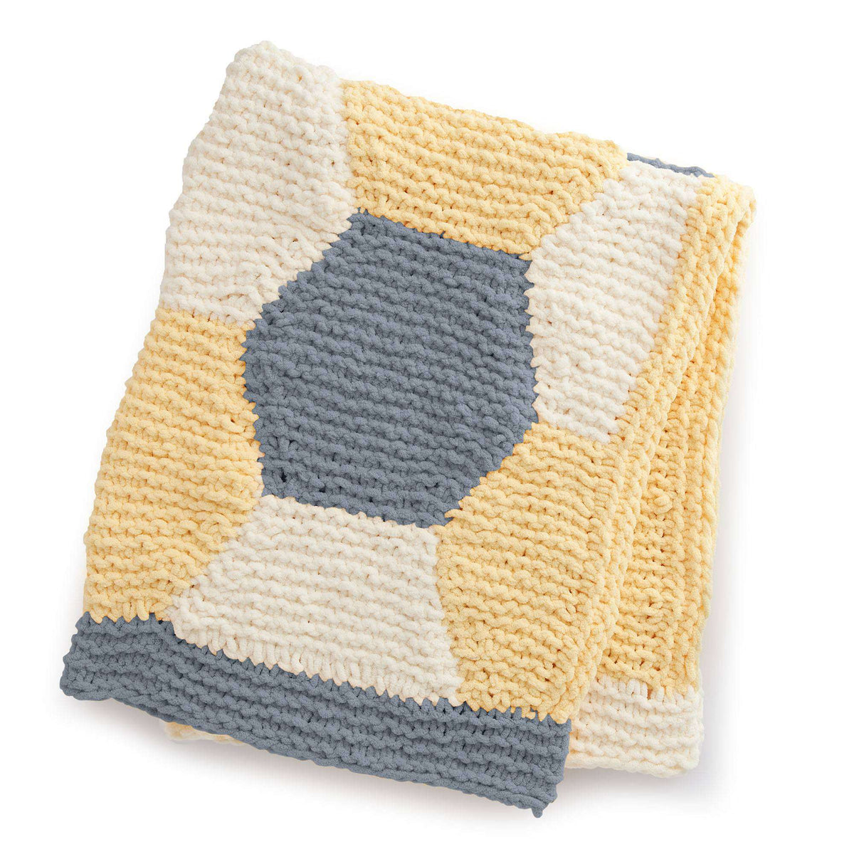 Knit Blanket made in Bernat Baby Blanket yarn