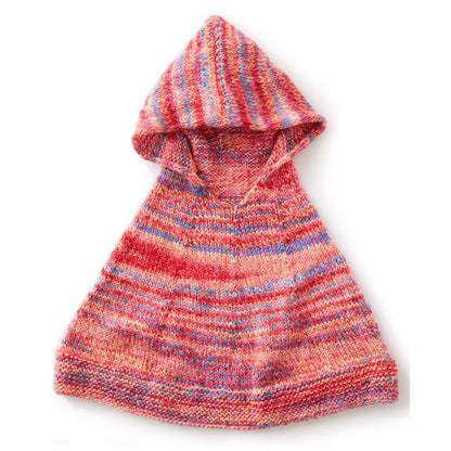 Bernat Reach for the Rainbow Knit Poncho Knit Poncho made in Bernat Softee Baby yarn