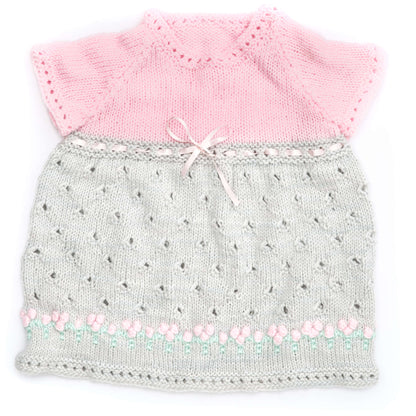 Bernat Knit Cozy Posie Dress 6 mos