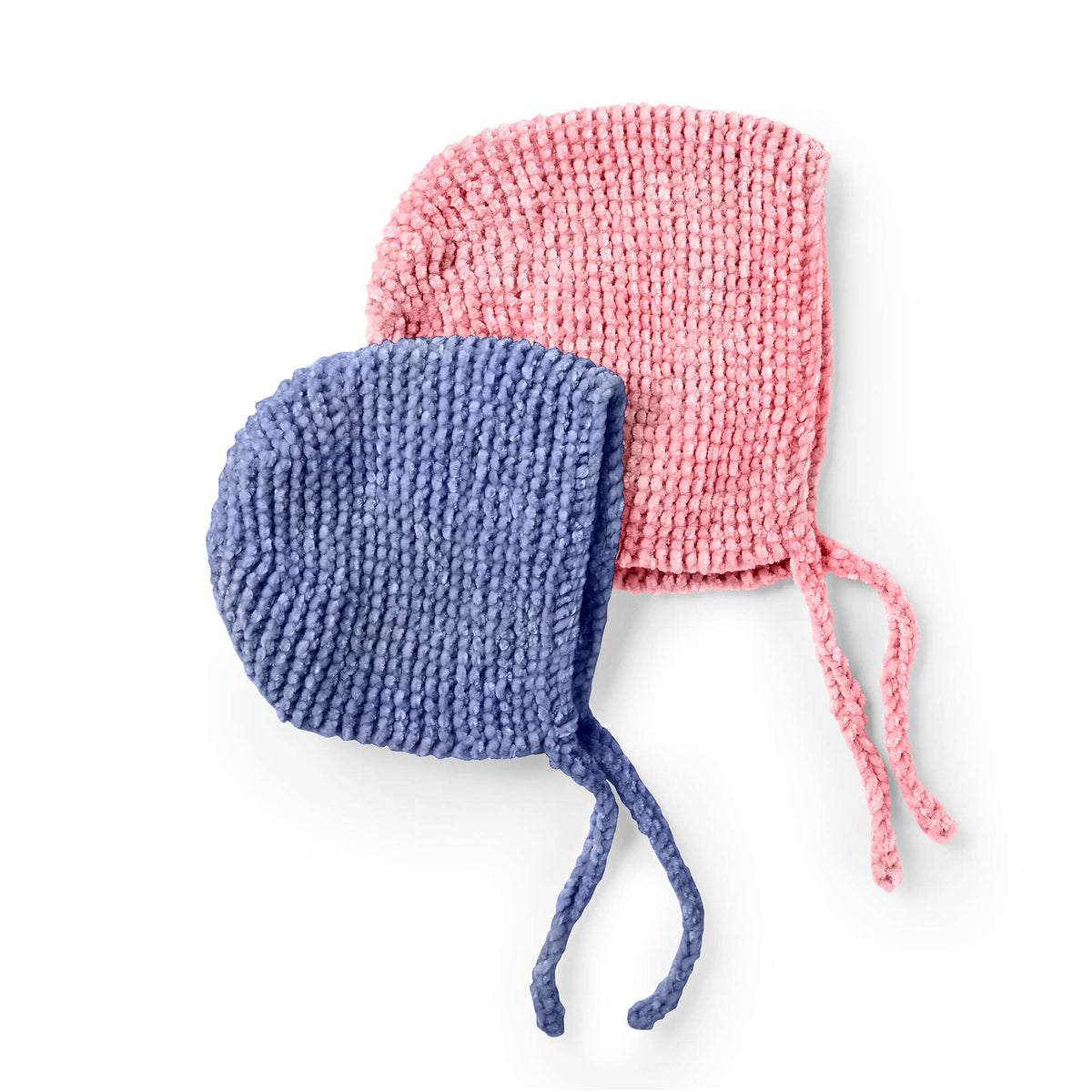 Bernat Knit Garter Stitch Bonnet Pattern Tutorial Image