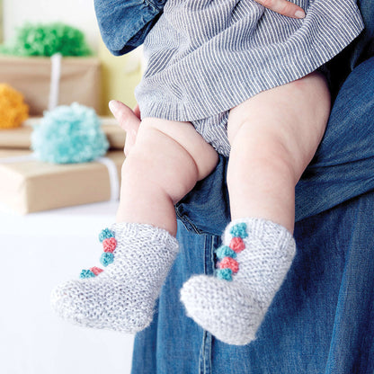 Bernat Knit Baby Circus Socks Knit Sock made in Bernat Softee Baby yarn