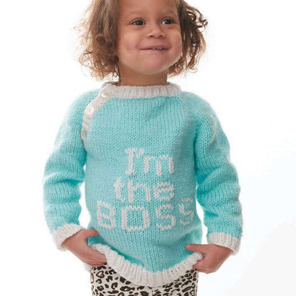 Bernat Knit Get the Message Pullover 24 mos