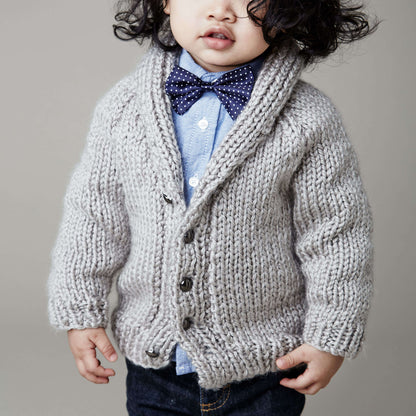 Bernat Shawl Collar Textured Knit Cardigan 6 mos