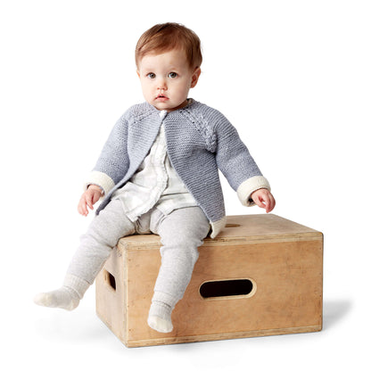 Bernat Dipped Detail Knit Cardigan 18 mos